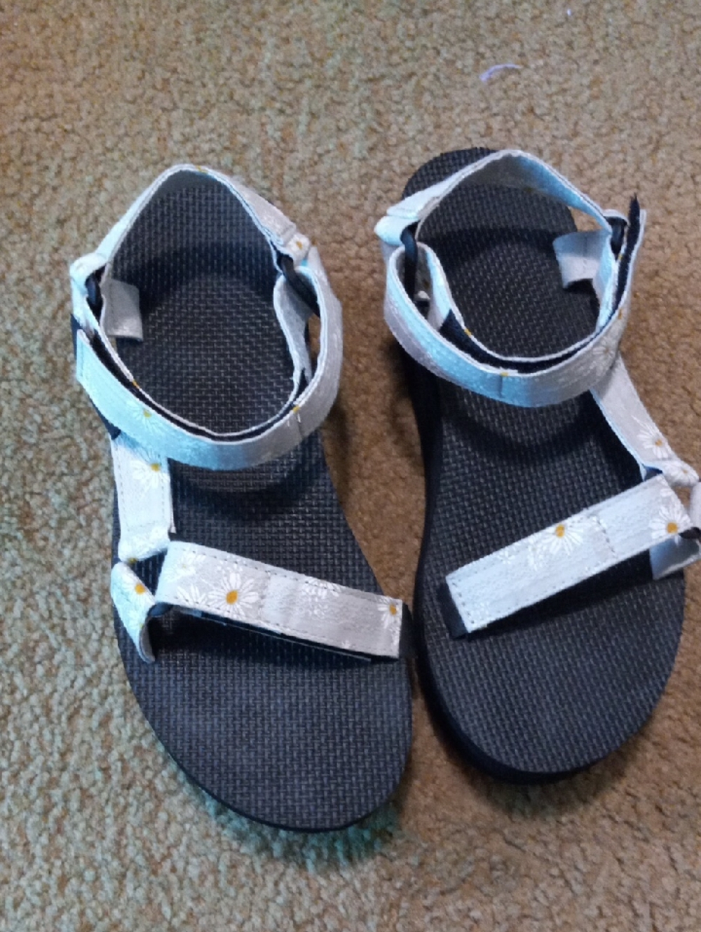 Teva Flatforms Gloriosa Sandal Sz.8 With The Daisey Print